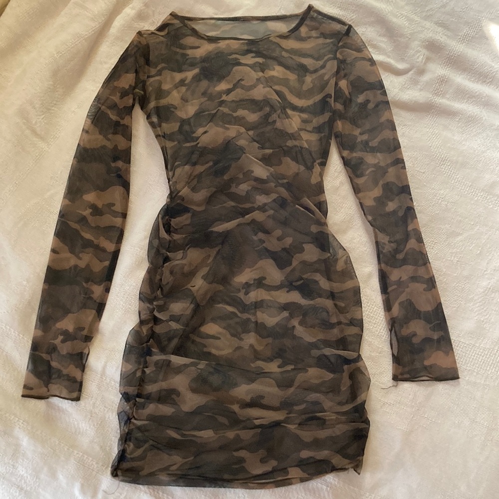 Camo Mesh Tunic with Thumb holes